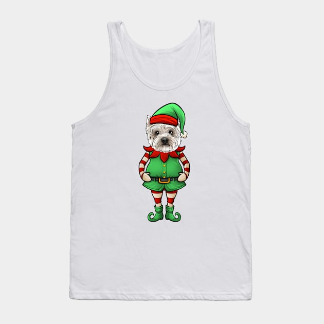 Westie Christmas Elf Tank Top by whyitsme